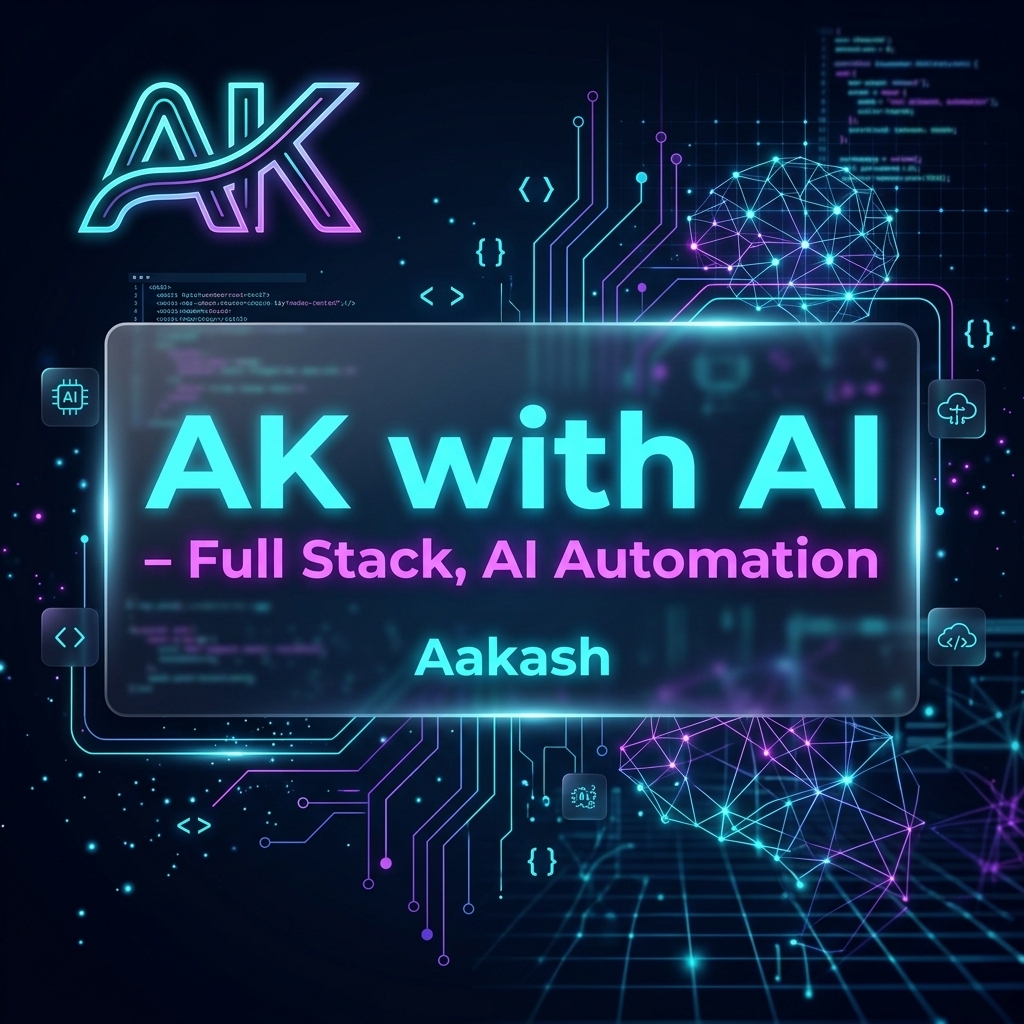 AI Tutorials & YouTube Channel | AK with AI